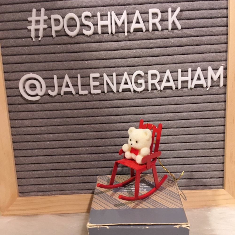 Avon teddy bear ornament collection rocking chair